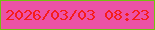 文字の大きさ：5、枠の色：73c111、背景の色：ec52a6、文字の色：f61c1b 無料ブログパーツのブログ時計