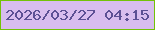 文字の大きさ：5、枠の色：73c207、背景の色：d8bdee、文字の色：5c5094 無料ブログパーツのブログ時計