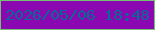 文字の大きさ：5、枠の色：73c272、背景の色：8a07b2、文字の色：076a96 無料ブログパーツのブログ時計