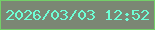 文字の大きさ：4、枠の色：73cf68、背景の色：7b8774、文字の色：6effd6 無料ブログパーツのブログ時計