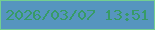 文字の大きさ：1、枠の色：73cf91、背景の色：5695bf、文字の色：379b67 無料ブログパーツのブログ時計