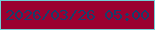 文字の大きさ：2、枠の色：73d0d7、背景の色：9b0030、文字の色：183e6b 無料ブログパーツのブログ時計