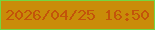 文字の大きさ：3、枠の色：73d641、背景の色：c98c09、文字の色：c3540a 無料ブログパーツのブログ時計