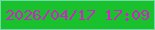 文字の大きさ：5、枠の色：73d7ac、背景の色：19c22c、文字の色：d122c8 無料ブログパーツのブログ時計