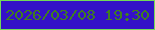 文字の大きさ：1、枠の色：73da58、背景の色：3411c8、文字の色：3f7d20 無料ブログパーツのブログ時計