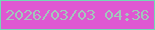 文字の大きさ：2、枠の色：73dab5、背景の色：df58d2、文字の色：a3c7bb 無料ブログパーツのブログ時計