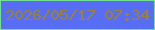 文字の大きさ：5、枠の色：73df92、背景の色：566df4、文字の色：9d8331 無料ブログパーツのブログ時計