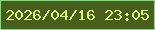 文字の大きさ：3、枠の色：73e47c、背景の色：485e1d、文字の色：dbf47d 無料ブログパーツのブログ時計