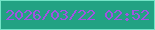 文字の大きさ：2、枠の色：73e4c7、背景の色：22a283、文字の色：a153e2 無料ブログパーツのブログ時計