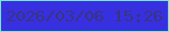 文字の大きさ：3、枠の色：73e9cd、背景の色：3730e1、文字の色：383580 無料ブログパーツのブログ時計