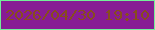 文字の大きさ：3、枠の色：73ef99、背景の色：871c94、文字の色：874d1e 無料ブログパーツのブログ時計