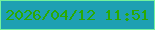 文字の大きさ：3、枠の色：73f29e、背景の色：1ea0b2、文字の色：2baa01 無料ブログパーツのブログ時計