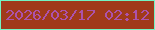文字の大きさ：5、枠の色：73f4c2、背景の色：a03a1a、文字の色：ac52ac 無料ブログパーツのブログ時計