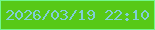 文字の大きさ：1、枠の色：73f78e、背景の色：57c917、文字の色：80ced6 無料ブログパーツのブログ時計