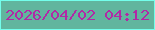 文字の大きさ：4、枠の色：73feeb、背景の色：61b59e、文字の色：b129a6 無料ブログパーツのブログ時計