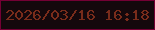 文字の大きさ：2、枠の色：740034、背景の色：14080c、文字の色：792c1b 無料ブログパーツのブログ時計