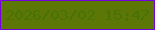 文字の大きさ：1、枠の色：7400db、背景の色：5d7706、文字の色：467208 無料ブログパーツのブログ時計