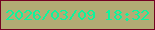 文字の大きさ：3、枠の色：740223、背景の色：b2ac74、文字の色：0cf59d 無料ブログパーツのブログ時計