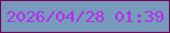 文字の大きさ：2、枠の色：740255、背景の色：779cbb、文字の色：b729ef 無料ブログパーツのブログ時計