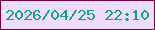 文字の大きさ：1、枠の色：74043b、背景の色：edddfa、文字の色：12a187 無料ブログパーツのブログ時計