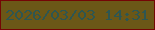 文字の大きさ：4、枠の色：740505、背景の色：6b5717、文字の色：2e5651 無料ブログパーツのブログ時計