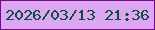 文字の大きさ：4、枠の色：740a8b、背景の色：dda6f1、文字の色：094e42 無料ブログパーツのブログ時計
