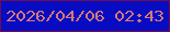 文字の大きさ：3、枠の色：740b4c、背景の色：070cc3、文字の色：d77775 無料ブログパーツのブログ時計