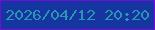 文字の大きさ：1、枠の色：740bda、背景の色：1536a1、文字の色：2b95b3 無料ブログパーツのブログ時計