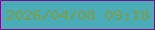 文字の大きさ：1、枠の色：740c91、背景の色：49acb7、文字の色：7e9e4c 無料ブログパーツのブログ時計