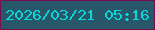 文字の大きさ：2、枠の色：740d4e、背景の色：275769、文字の色：09d7db 無料ブログパーツのブログ時計