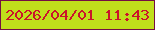 文字の大きさ：1、枠の色：740f43、背景の色：c0df1b、文字の色：ca142b 無料ブログパーツのブログ時計