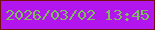 文字の大きさ：2、枠の色：74100f、背景の色：b315ee、文字の色：7cbd5a 無料ブログパーツのブログ時計