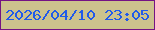 文字の大きさ：5、枠の色：741384、背景の色：ccc28d、文字の色：215aea 無料ブログパーツのブログ時計