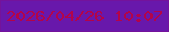 文字の大きさ：1、枠の色：74139b、背景の色：6818ab、文字の色：b30449 無料ブログパーツのブログ時計