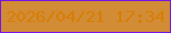 文字の大きさ：2、枠の色：7416e5、背景の色：d18c35、文字の色：d77e06 無料ブログパーツのブログ時計