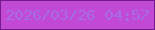 文字の大きさ：4、枠の色：741a8f、背景の色：c249d3、文字の色：a56be8 無料ブログパーツのブログ時計