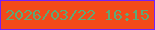 文字の大きさ：4、枠の色：7422f9、背景の色：f34a1a、文字の色：5da976 無料ブログパーツのブログ時計