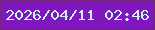 文字の大きさ：4、枠の色：742676、背景の色：8016bd、文字の色：ccf3f0 無料ブログパーツのブログ時計
