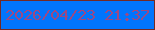文字の大きさ：3、枠の色：742924、背景の色：0175fc、文字の色：9d4983 無料ブログパーツのブログ時計