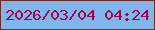 文字の大きさ：4、枠の色：742a25、背景の色：7db6eb、文字の色：aa0045 無料ブログパーツのブログ時計