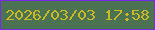 文字の大きさ：3、枠の色：742ce7、背景の色：4c7254、文字の色：c9ba25 無料ブログパーツのブログ時計
