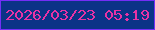 文字の大きさ：2、枠の色：742ef6、背景の色：0b3387、文字の色：e833a5 無料ブログパーツのブログ時計