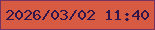 文字の大きさ：1、枠の色：743260、背景の色：d75b43、文字の色：31164b 無料ブログパーツのブログ時計