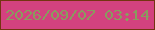 文字の大きさ：3、枠の色：743411、背景の色：d3427f、文字の色：899c5e 無料ブログパーツのブログ時計