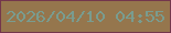 文字の大きさ：4、枠の色：74364c、背景の色：95764d、文字の色：799c8f 無料ブログパーツのブログ時計