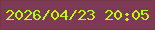 文字の大きさ：4、枠の色：743941、背景の色：7e3956、文字の色：bafd0e 無料ブログパーツのブログ時計