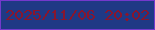 文字の大きさ：4、枠の色：7439cc、背景の色：1f3985、文字の色：88162e 無料ブログパーツのブログ時計