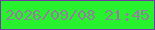 文字の大きさ：5、枠の色：743ba3、背景の色：27f22d、文字の色：927f9d 無料ブログパーツのブログ時計