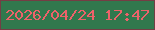 文字の大きさ：4、枠の色：743d44、背景の色：31784d、文字の色：ee626a 無料ブログパーツのブログ時計