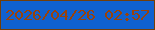 文字の大きさ：2、枠の色：743e07、背景の色：1061cf、文字の色：9a420a 無料ブログパーツのブログ時計